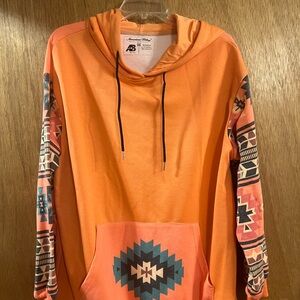Orange Aztec Hoodie